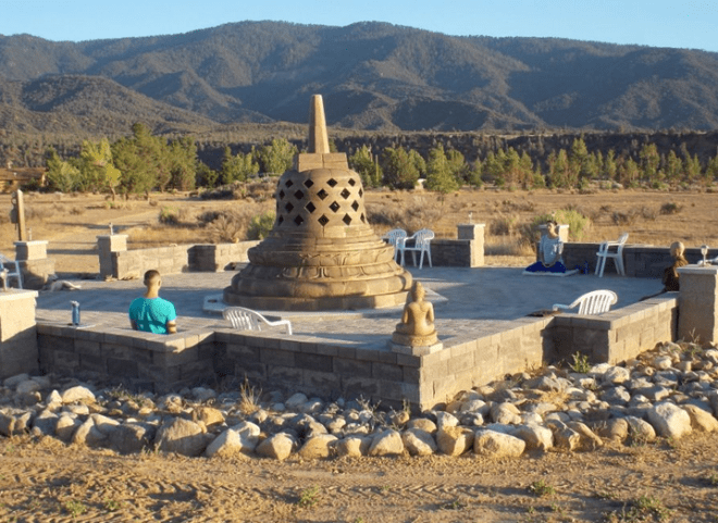 Meditation at the Stupa