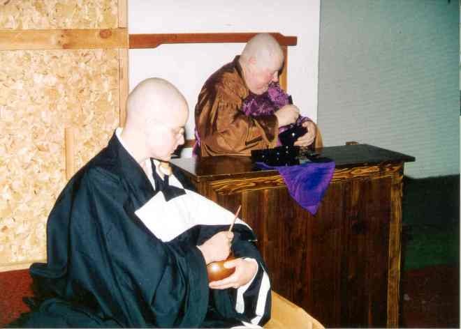 Rev. M. Jiyu, right, and Rev. Phoebe