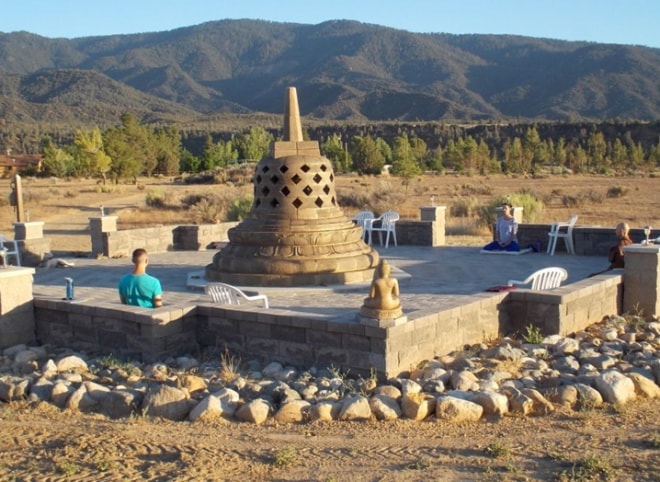 Meditation at the Stupa